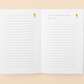 Inside of journal with prompts